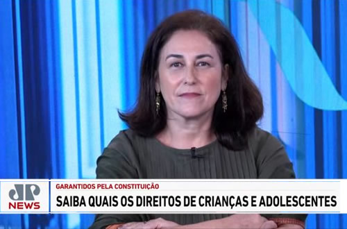 Assessora jurídica da APF, participou do “Programa Linha de Frente” do Grupo Jovem Pan, falando sobre os desafios educacionais e a garantia de direitos na infância